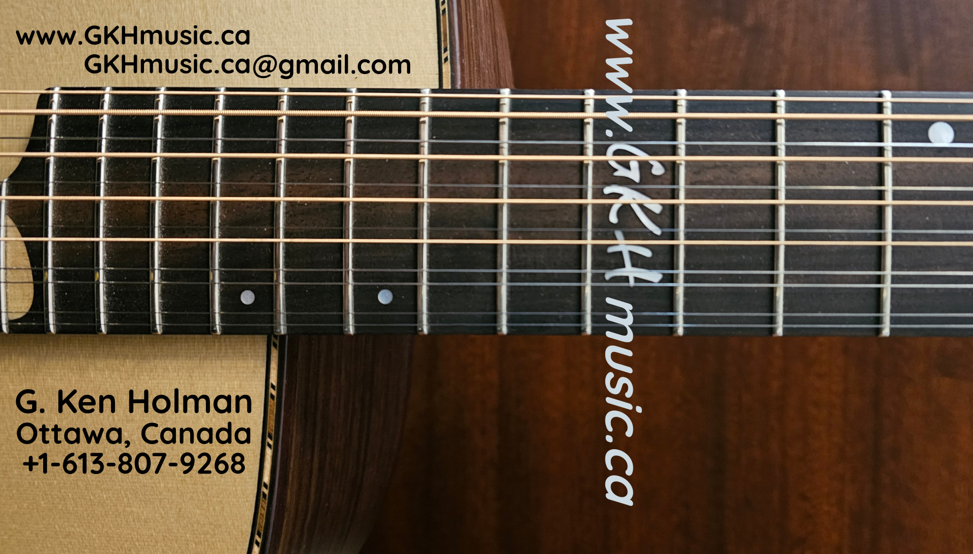 GKH Music business card — G. Ken Holman, Ottawa Canada, GKHmusic.ca@gmail.com, www.GKHmusic.ca