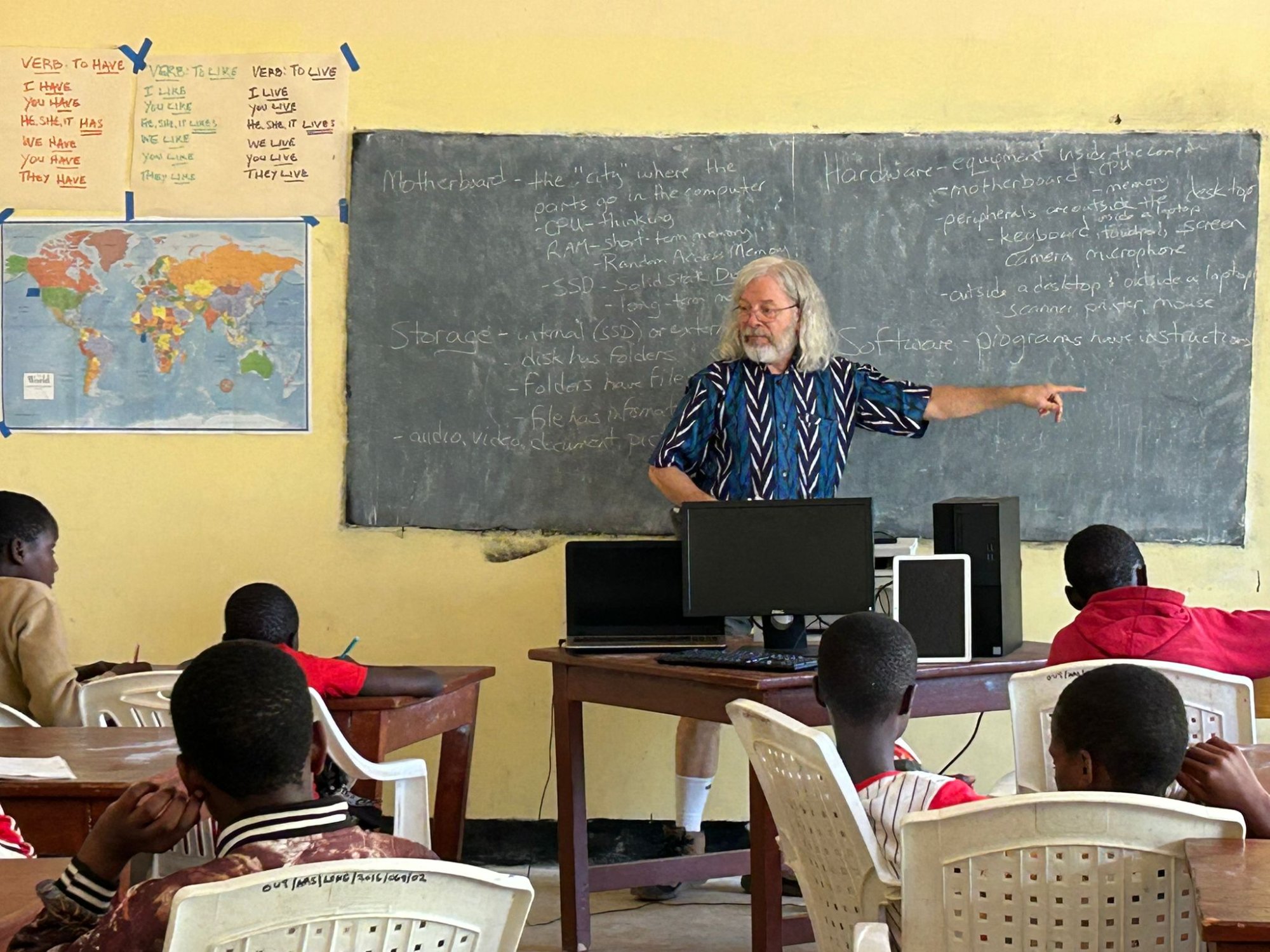 Ken teaching in Longido, Tanzania